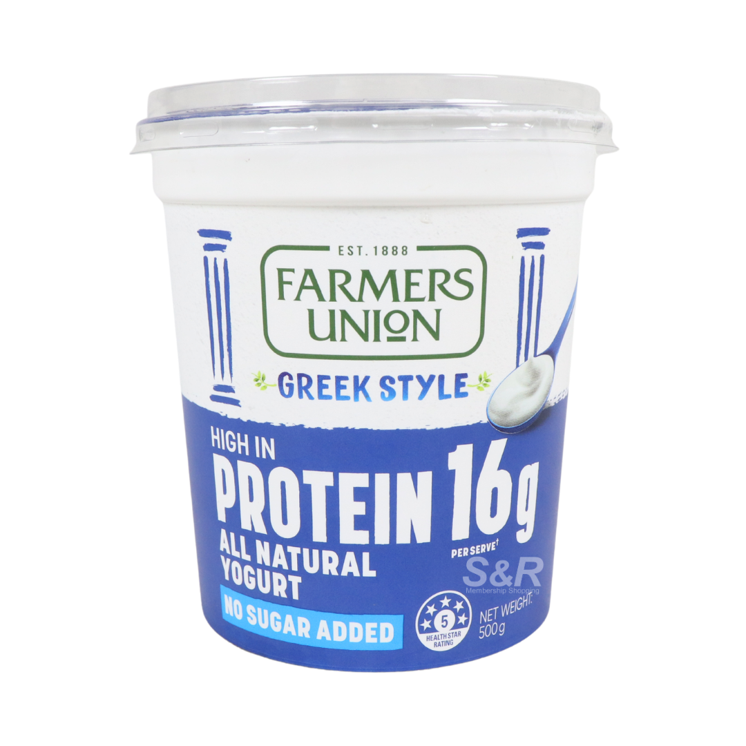 Farmers Union High Protein No Sugar Added Natural Yogurt 500g